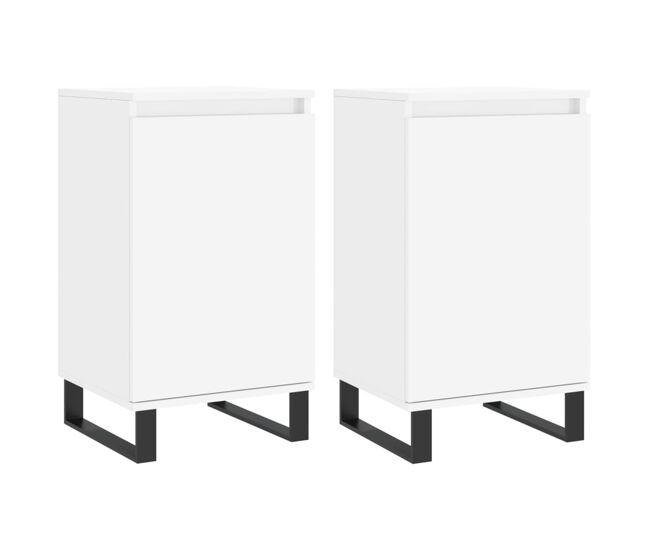 Vidaxl aparadores 2 uds madera de ingeniería blanco 40x35x70 cm