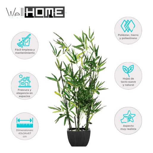 WELL HOME - Bambu artificial em vaso