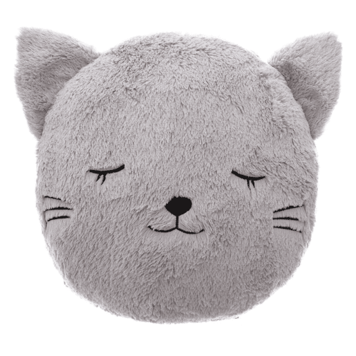 WELL HOME - Almofada redonda de pele de gato