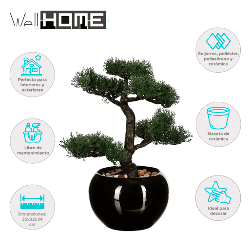 WELL HOME - Bonsai artificial em vaso de cerâmica