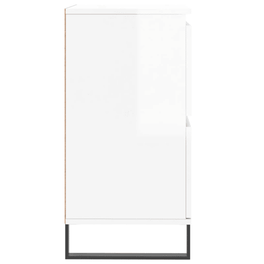 vidaXL Aparador 60x35x70 cm derivados de madeira branco brilhante