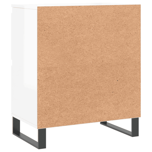 vidaXL Aparador 60x35x70 cm derivados de madeira branco brilhante