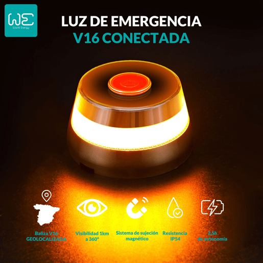 WE Farol de emergência V16 + Capa à prova de choque para o farol