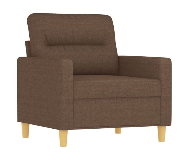 Vidaxl sillón de tela marrón 60 cm