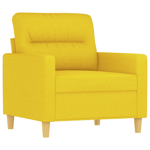 vidaXL Poltrona 60 cm tecido amarelo-claro vidaXL Poltrona 60 cm tecido amarelo-claro