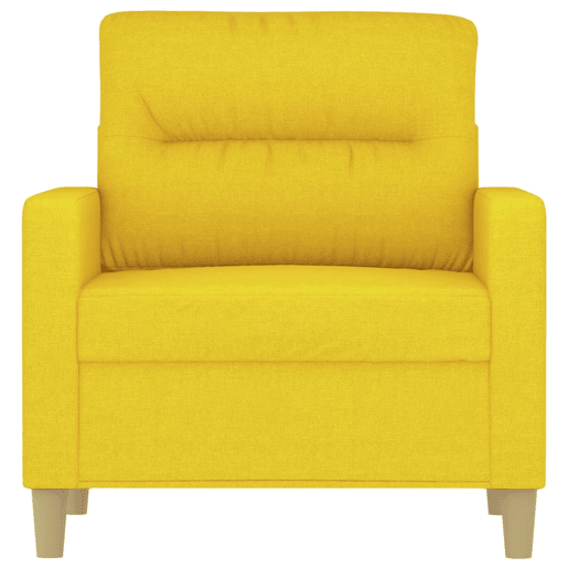 vidaXL Poltrona 60 cm tecido amarelo-claro vidaXL Poltrona 60 cm tecido amarelo-claro