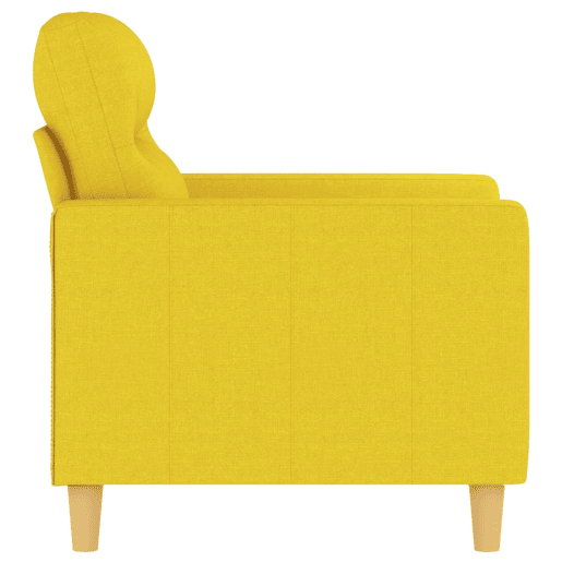 vidaXL Poltrona 60 cm tecido amarelo-claro vidaXL Poltrona 60 cm tecido amarelo-claro
