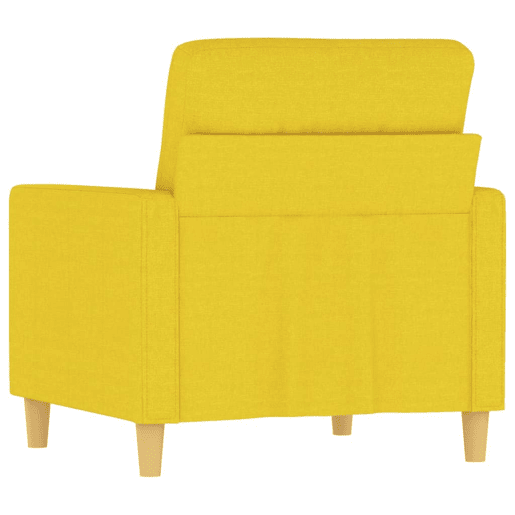 vidaXL Poltrona 60 cm tecido amarelo-claro vidaXL Poltrona 60 cm tecido amarelo-claro