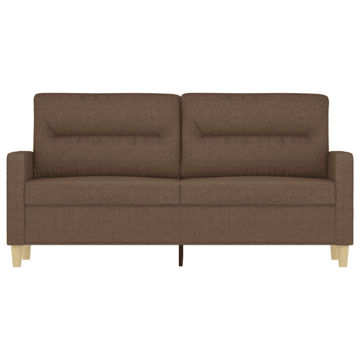 vidaXL Sofá de 2 lugares tecido 140 cm castanho
