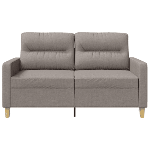 vidaXL Sofá de 2 lugares tecido 120 cm cinzento-acastanhado