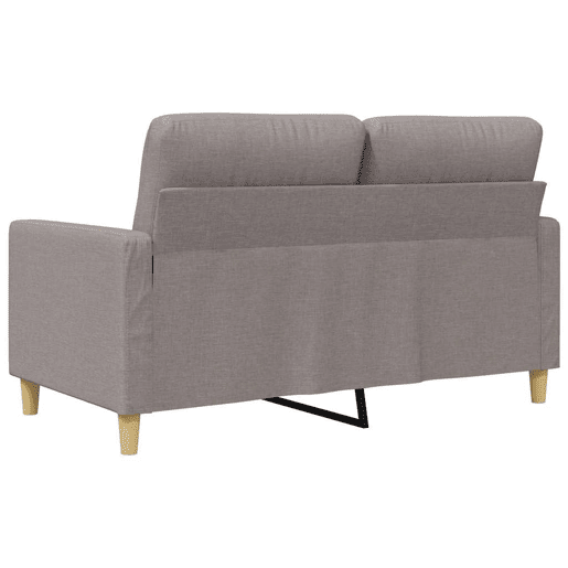vidaXL Sofá de 2 lugares tecido 120 cm cinzento-acastanhado
