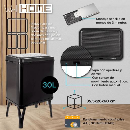 BEM EM CASA - Lixeira inteligente com abertura automática BEM EM CASA - Lixeira inteligente com abertura automática