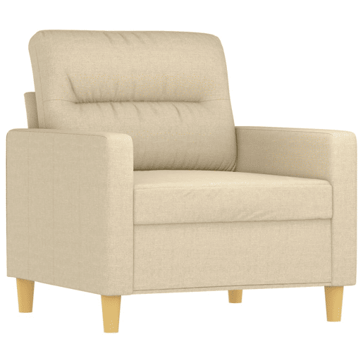 vidaXL Poltrona 60 cm tecido cor creme vidaXL Poltrona 60 cm tecido cor creme