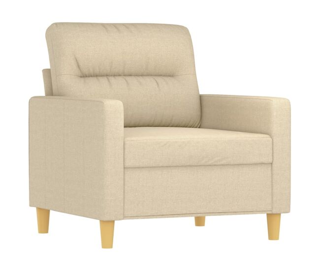 Vidaxl sillón de tela color crema 60 cm