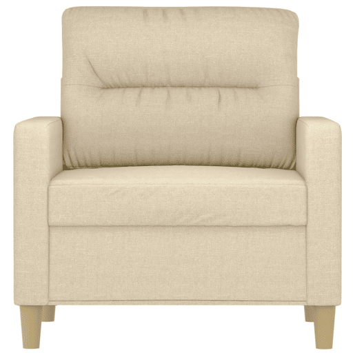 vidaXL Poltrona 60 cm tecido cor creme vidaXL Poltrona 60 cm tecido cor creme