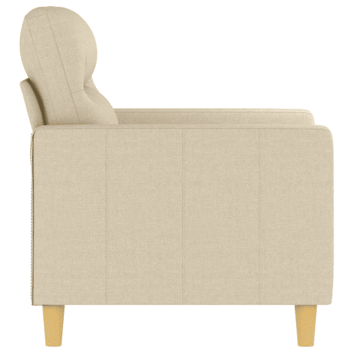 vidaXL Poltrona 60 cm tecido cor creme vidaXL Poltrona 60 cm tecido cor creme