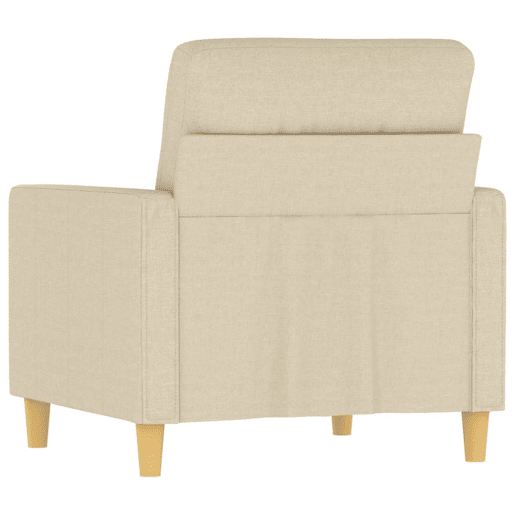 vidaXL Poltrona 60 cm tecido cor creme vidaXL Poltrona 60 cm tecido cor creme