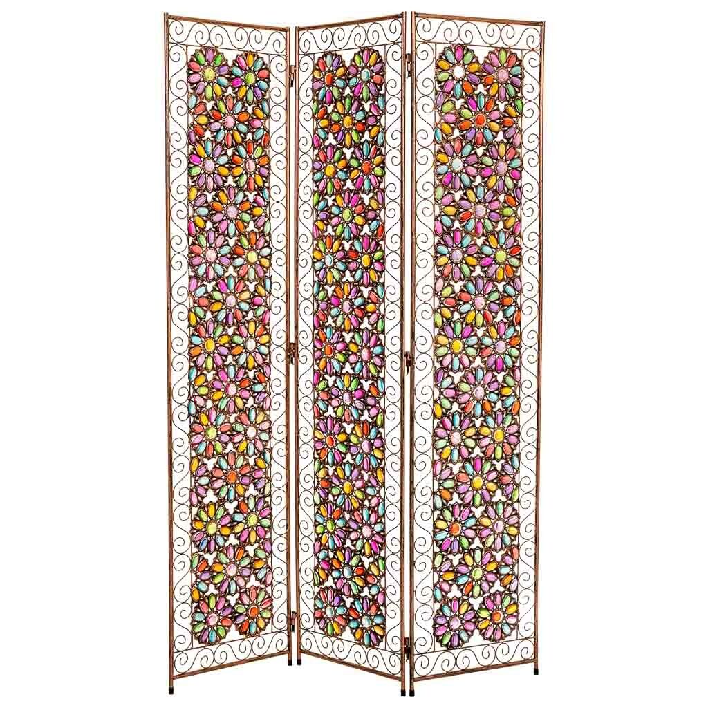 Biombo de metal y cristal acrilico de colores 120x3x172 - Conforama