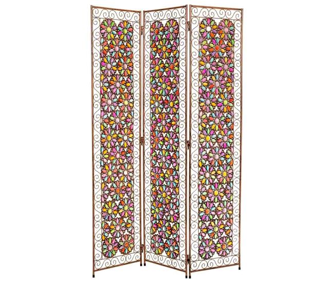 Biombo Color Biombo de metal y cristal acrilico de colores 120x3x172 - Conforama