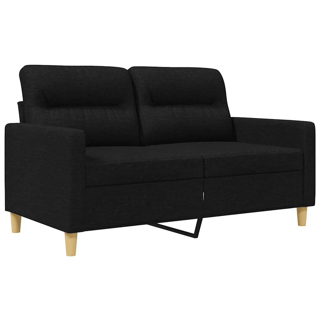 Vidaxl sofá de 2 plazas de tela negro 120 cm
