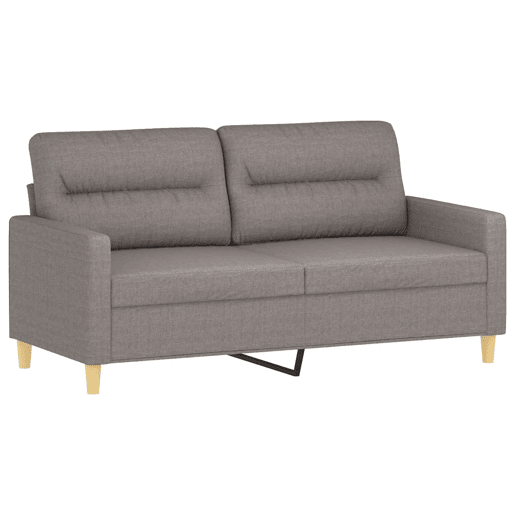 vidaXL Sofá de 2 lugares tecido 140 cm cinzento-acastanhado vidaXL Sofá de 2 lugares tecido 140 cm cinzento-acastanhado