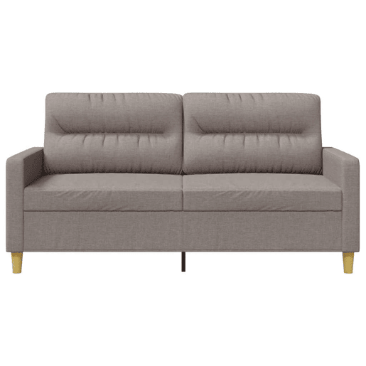 vidaXL Sofá de 2 lugares tecido 140 cm cinzento-acastanhado vidaXL Sofá de 2 lugares tecido 140 cm cinzento-acastanhado