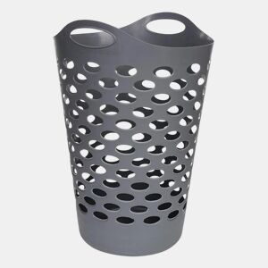 WELL HOME - Cesto de roupa suja cinza 60L