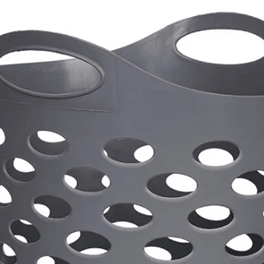 WELL HOME - Cesto de roupa suja cinza 60L