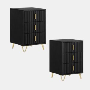 Conjunto de 2 mesas de cabeceira Mesa FBT115-L-SCHx2 SoBuy