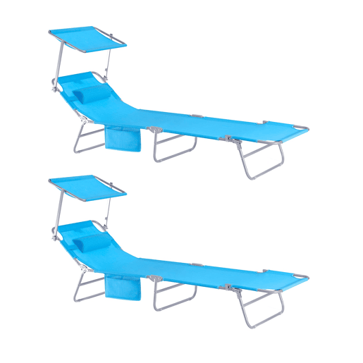 CONJUNTO DE 2 ESPREGUIÇADEIRAS DOBRÁVEIS OGS48-BX2 SOBUY