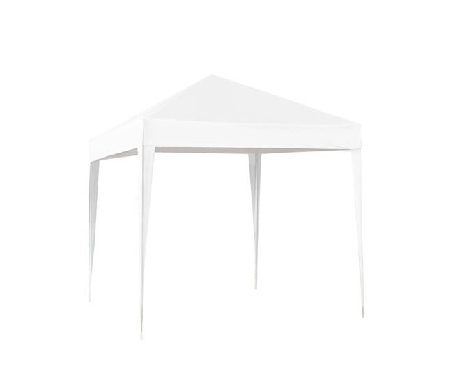Acomoda textil - cenador blanco desmontable de fácil instalación y transporte 3x3 metros. carpa jardín para camping y fiestas de exterior, resistente al sol, estable y duradero.