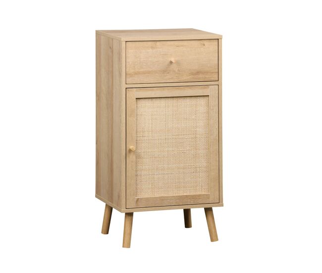Mueble de baño decoración madera, boheme, natural, 45x36x90 cm