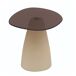 DILLON-Table basse en métal et verre fumé 43x50 DILLON-Table basse en métal et verre fumé 43x50 Marrón