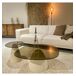 DILLON-Table basse en métal et verre fumé 43x50 DILLON-Table basse en métal et verre fumé 43x50 Marrón