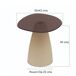 DILLON-Table basse en métal et verre fumé 43x50 DILLON-Table basse en métal et verre fumé 43x50 Marrón