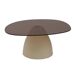DILLON-Table basse en métal et verre fumé 76x86 DILLON-Table basse en métal et verre fumé 76x86 Marrón