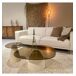 DILLON-Table basse en métal et verre fumé 76x86 DILLON-Table basse en métal et verre fumé 76x86 Marrón