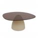 DILLON-Table basse en métal et verre fumé 76x86 DILLON-Table basse en métal et verre fumé 76x86 Marrón