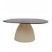DILLON-Table basse en métal et verre fumé 76x86 DILLON-Table basse en métal et verre fumé 76x86 Marrón