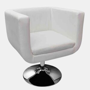 vidaXL Banco de bar couro artificial branco