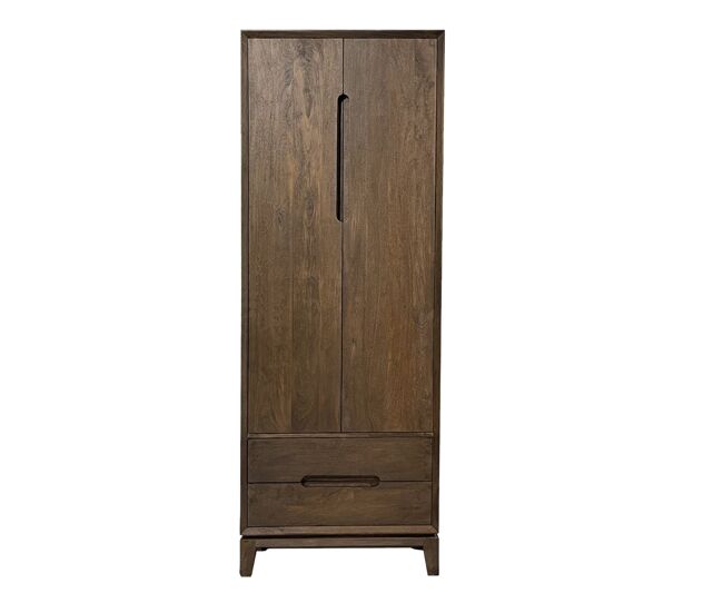 Armario de almacenamiento 2 puertas madera cepillada