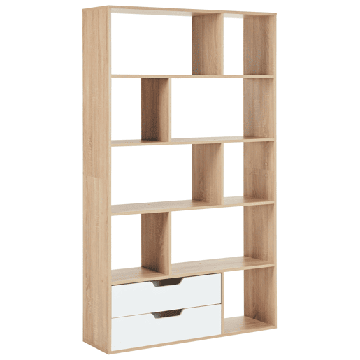 Estante WADENA 185 cm CastanhoBranco