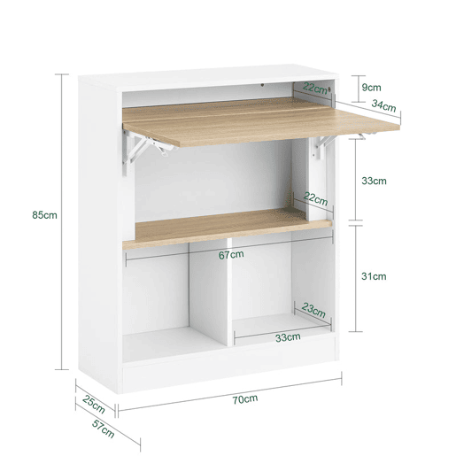 Mesa dobrável Mesa dobrável FWT104-WN Mesa dobrável SoBuy PT