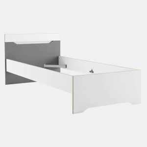 Cama jovem Genius, branca e cinza, 90x190-200 cm