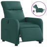 vidaXL Poltrona elétrica reclinável tecido verde-escuro