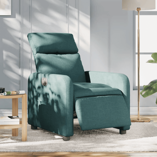 vidaXL Poltrona elétrica reclinável tecido verde-escuro vidaXL Poltrona elétrica reclinável tecido verde-escuro