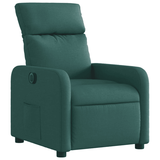 vidaXL Poltrona elétrica reclinável tecido verde-escuro vidaXL Poltrona elétrica reclinável tecido verde-escuro