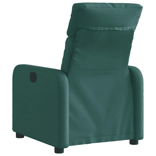 vidaXL Poltrona elétrica reclinável tecido verde-escuro vidaXL Poltrona elétrica reclinável tecido verde-escuro