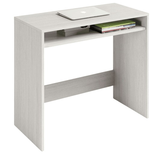 Pacote completo de quarto juvenil infantil rosa cinza branco Alpes (cama de rodízio + prateleira + guarda-roupa + escrivaninha + prateleira) Com bases de ripas