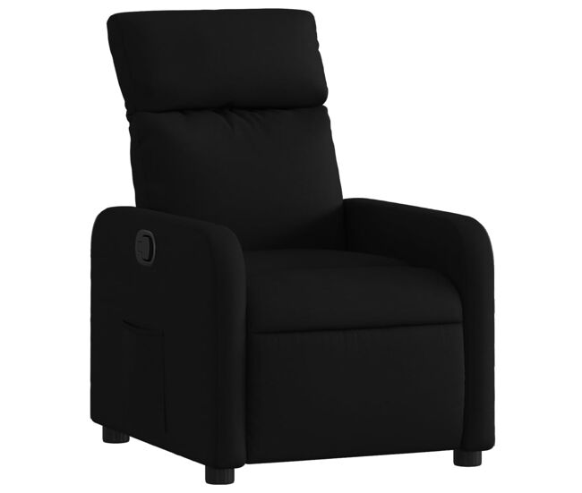 Vidaxl sillón reclinable de tela negro